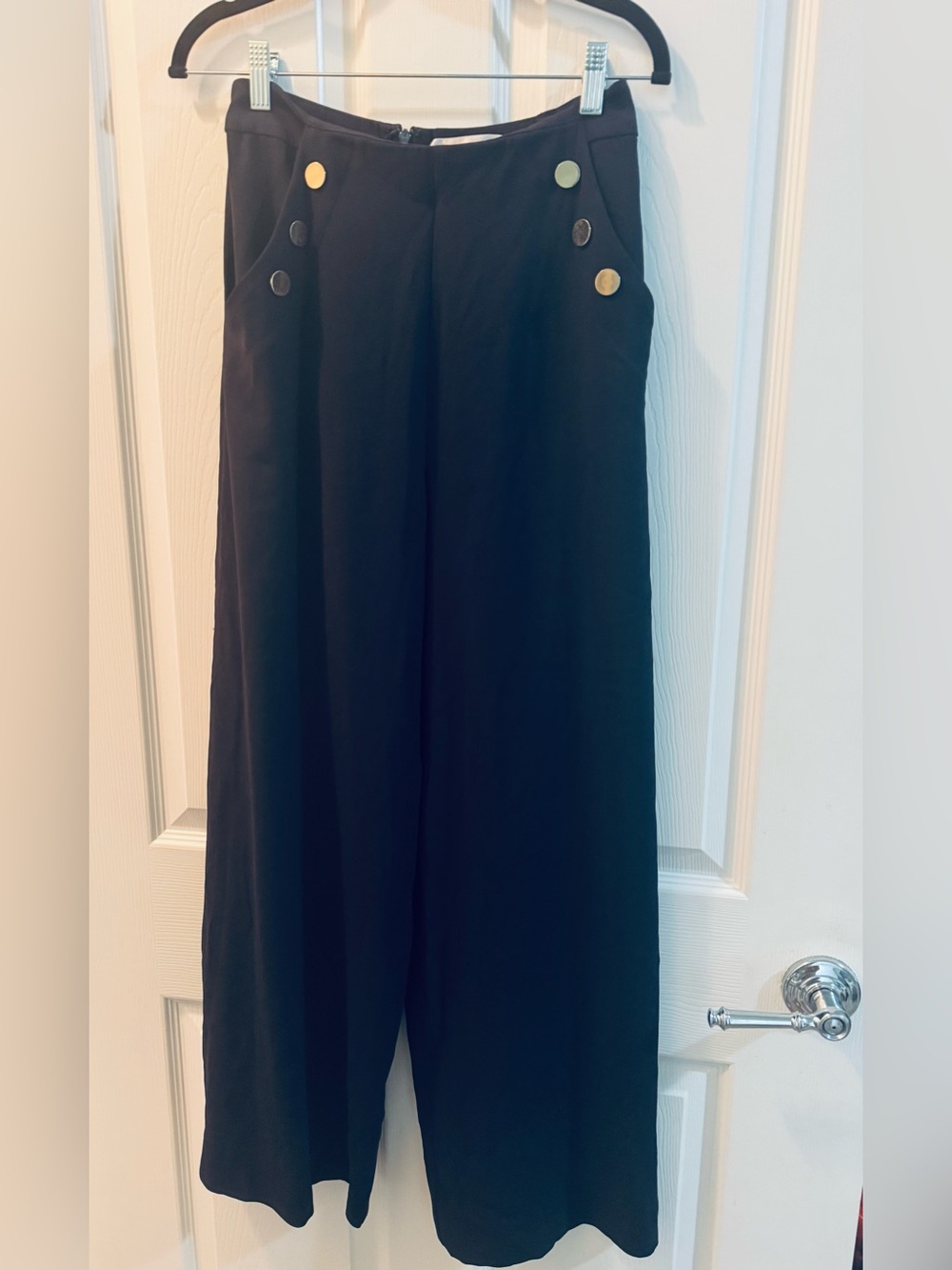 Zimmermann Wide Leg High Waist Navy Pants Size 1 (US 6) - Picture 2 of 9
